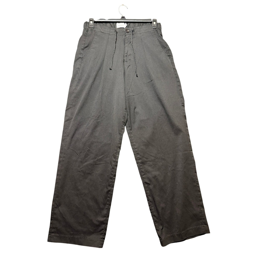 Topman Chino Trousers Mens W30R Black Excellent Drawstring Pleated